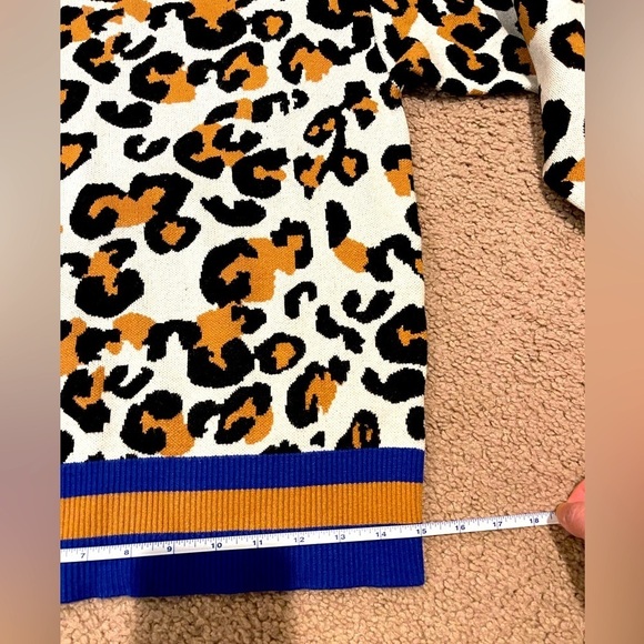 Women's CLICHE leopard print thick wool blend sweater - Picture 4 of 10